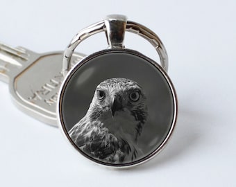 ARFUKA Vintage Eagle Keychain - Alloy & Leather Key Fob Holder, Gift For Men & Women (Bronze, Small)