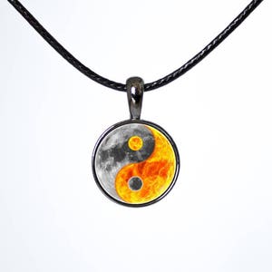 Ying Yang Choker Hipster Gift for girlfriend Leather cord Charm choker Yin Yang moon Ying Yang jewelry Ying Yang necklace Peace jewellery