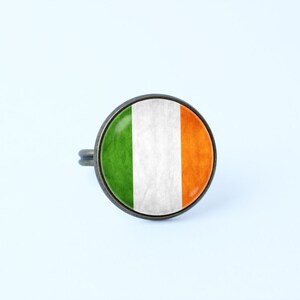 Irish jewellery Flag of Ireland Irish flag ring Patriotic ring Flag ring Women ring Flags jewelry Ireland Green White Orange Gift idea Irish