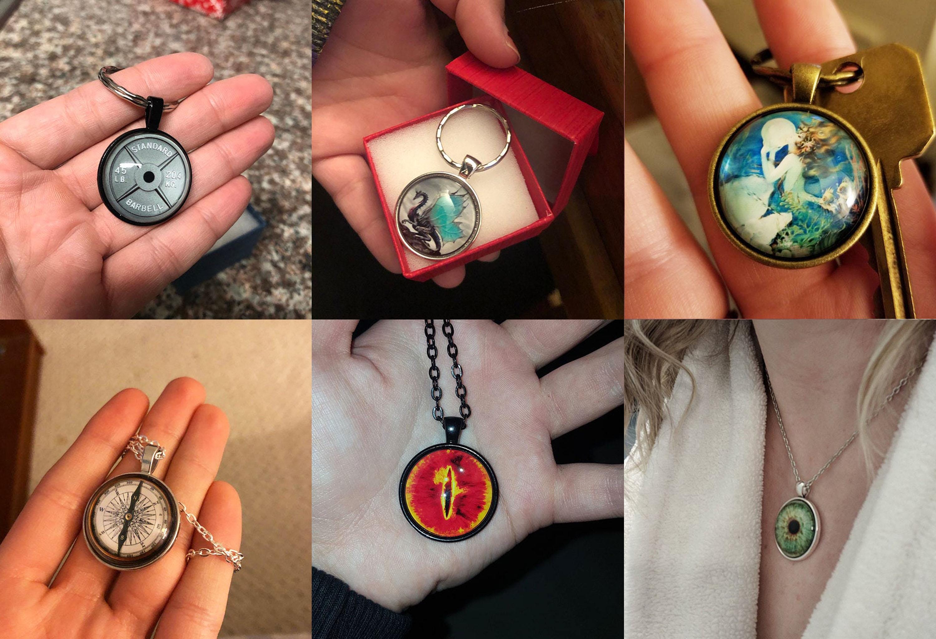 Nautical Keychain Old Compass Key Ring Antique Compass Compass