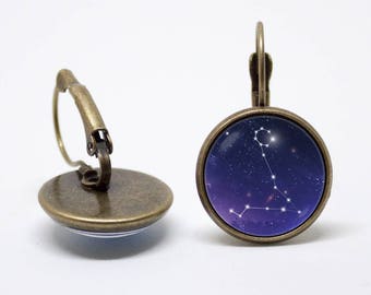 Boucles d’oreilles poissons du zodiaque personnalisé Constellation signe du zodiaque Choisissez votre signe bijoux bijoux anniversaire cadeau Horoscope Capricorne