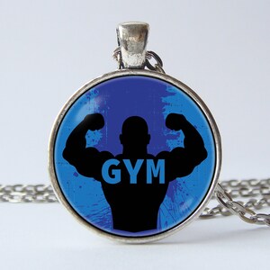 Fitness jewelry Men necklace Weight Lifting Gym necklace Inspirational Fitness pendant Training Motivational Fitness gift Powerlifting Sport