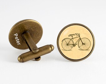 Bicycle cufflinks Vintage bicycle Bike cuff links Father gift Bicycle accessories Bicycle jewelry Cyclist gift Sport jewelry Bicycle rider