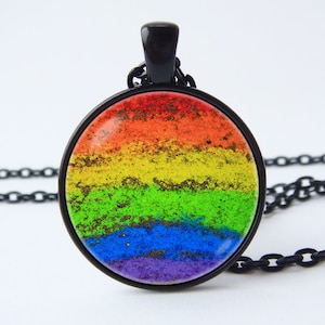 Rainbow necklace Rainbow pendant Rainbow jewelry Pride jewelry Gift idea Pride necklace Pride pendant Rainbow jewellery Gay pride jewelry
