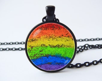 Rainbow necklace Rainbow pendant Rainbow jewelry Pride jewelry Gift idea Pride necklace Pride pendant Rainbow jewellery Gay pride jewelry