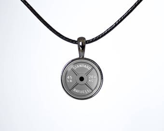 Dumbell Inspirational Choer Leather Clant Fitness-Geschenk Choker Halskette heben Frauen Anhänger Black Choer Crossfit Choker Strength