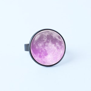 Purple moon ring Gift for girlfriend Lunar ring Adjustable Full moon ring Girls ring Moon jewelry Moon ring Lunar jewelry Moon jewellery