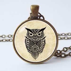Owl pendant Owl bird necklace Owl jewelry Owl accessories Night bird necklace Wise bird pendant Bird jewelry Everyday necklace Owl jewellery