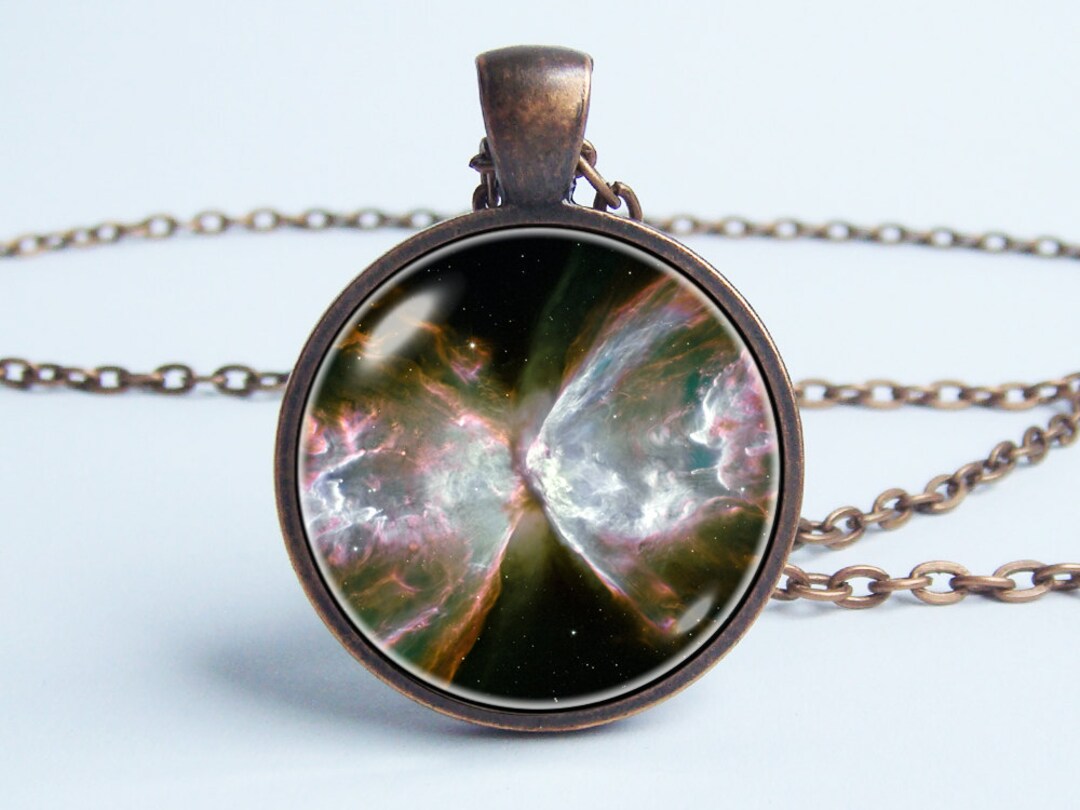 Nebula Necklace Butterfly Nebula Pendant Galaxy Jewelry Space Necklace