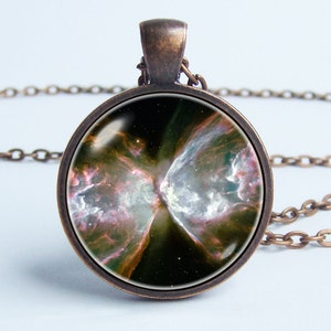 Nebula necklace Butterfly nebula pendant Galaxy jewelry Space necklace Universe pendant Cosmos necklace Space photo Galaxy necklace Gift