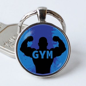 Gift for men Keychains Fitness trainer Workout jewellery Gym keyring Fitness jewelry Men pendant Sport jewelry Powerlifting Bodybuilding