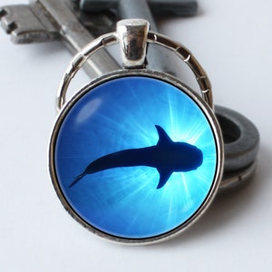 Porte-clés requin Porte-clés requin Cadeau mari Porte-clés océan Pendentif requin Porte-clés animal marin Porte-clés eau bleue Bijoux requin Bijoux océan