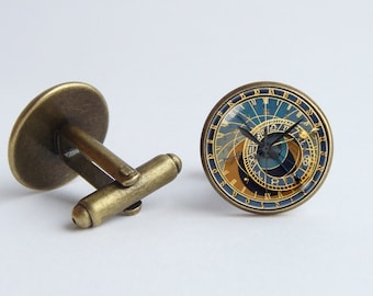 Steampunk cufflinks Boyfriend gift Cufflinks old clock Men accessories Husband gift Men jewelry Cuff links Traveler gift Cufflinks for men