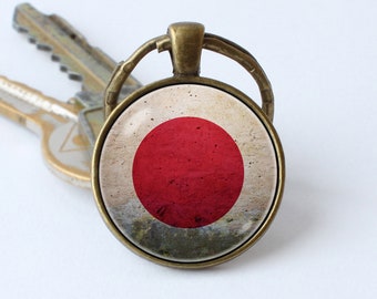 Keychain Flag of Japan Japanese flag key chain Bag charm Flag jewelry Flag key ring Flag pendant Patriotic gift Bag keyring Unique gift
