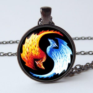 Dragons Yin Yang necklace Yin Yang pendant Dragon Yin Yang jewelry Dragon jewelry Balance jewellery Zen necklace Art pendant Art necklace