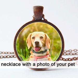 Custom pet necklace Dog pendant Dog photo Custom jewelry Engraved necklace Gift for dog lover Engraved gift Cat necklace Custom pet photo