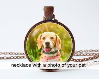 Custom pet necklace Dog pendant Dog photo Custom jewelry Engraved necklace Gift for dog lover Engraved gift Cat necklace Custom pet photo