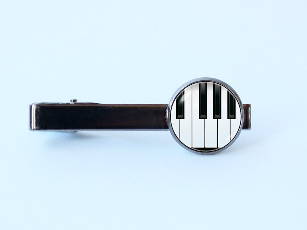 Piano tie clip Piano keys tie clip Music gift Music jewelry Music tie clip Gift for musician Piano jewelry Musical tie bar Anniversary gift