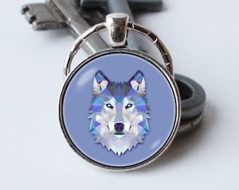 Wolf keychain Wolf keyring Gift for him for her Wolf head key chain Wolf pendant Animal keyring Animal keychain Wolf jewelry Wild animals