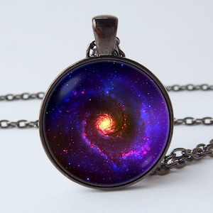 Galaxy necklace Cosmos gift Mysterious universe Astronomy pendant Nebula jewelry Nebula necklace Nebula gift Space pendant Nebula pendant