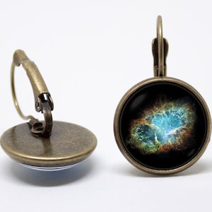 Earrings Space Nebula Galaxy Everyday jewelry Cosmic earrings Nebula jewelry Simple jewellery Gift for her Universe earrings Stars Astronomy