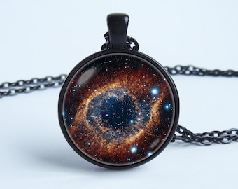 Nebula Helix Necklace cosmos Nebula necklace Nebula pendant Galaxy jewelry Cosmos pendant Space necklace Galaxy necklace Gift under Universe
