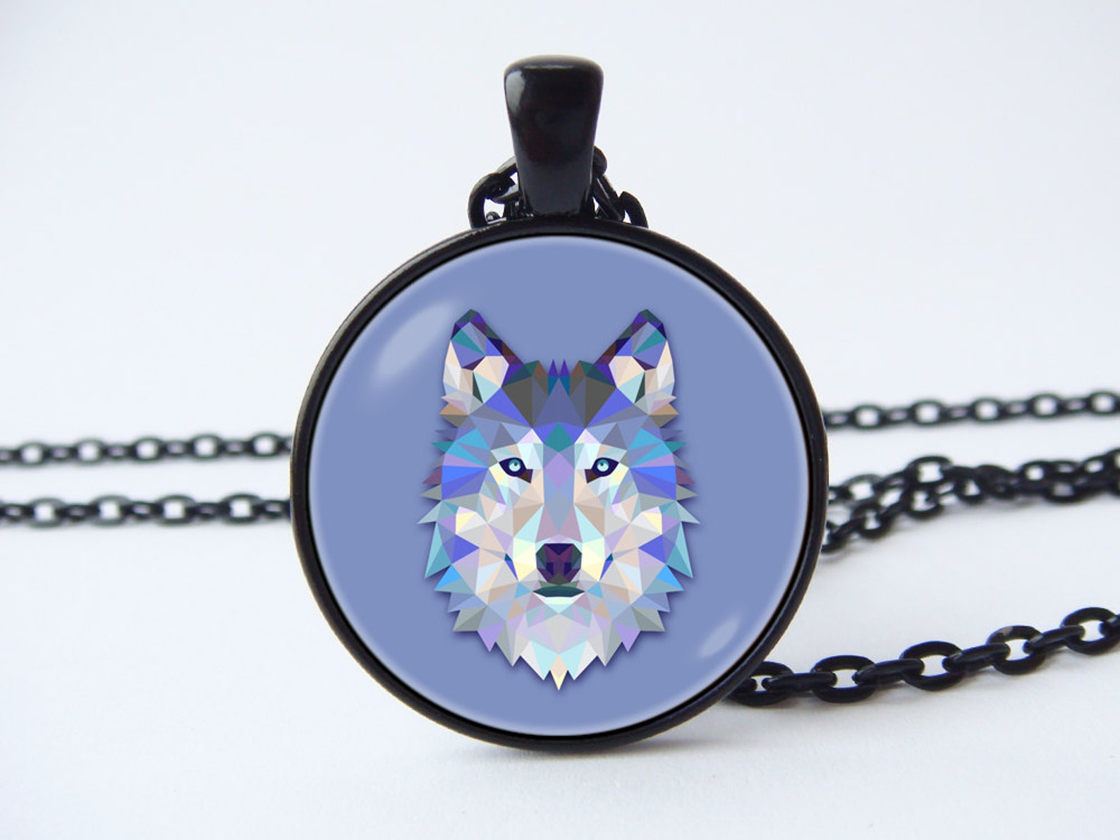 Wolf Head Necklace Wolf Pendant Animal Jewelry Wolf Jewelry Etsy