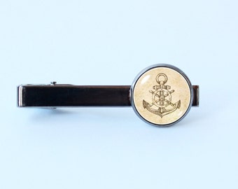 Anchor tie clip Nautical tie clip Father gift Anchor jewelry Ocean tie clip Gift for sailor Nautical jewelry Anchor tie bar Anniversary gift