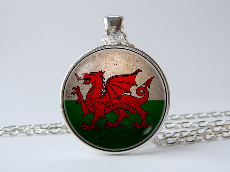 Wales Welsh Flag Keychain Welsh Jewelry Welsh Dragon Pendant Etsy
