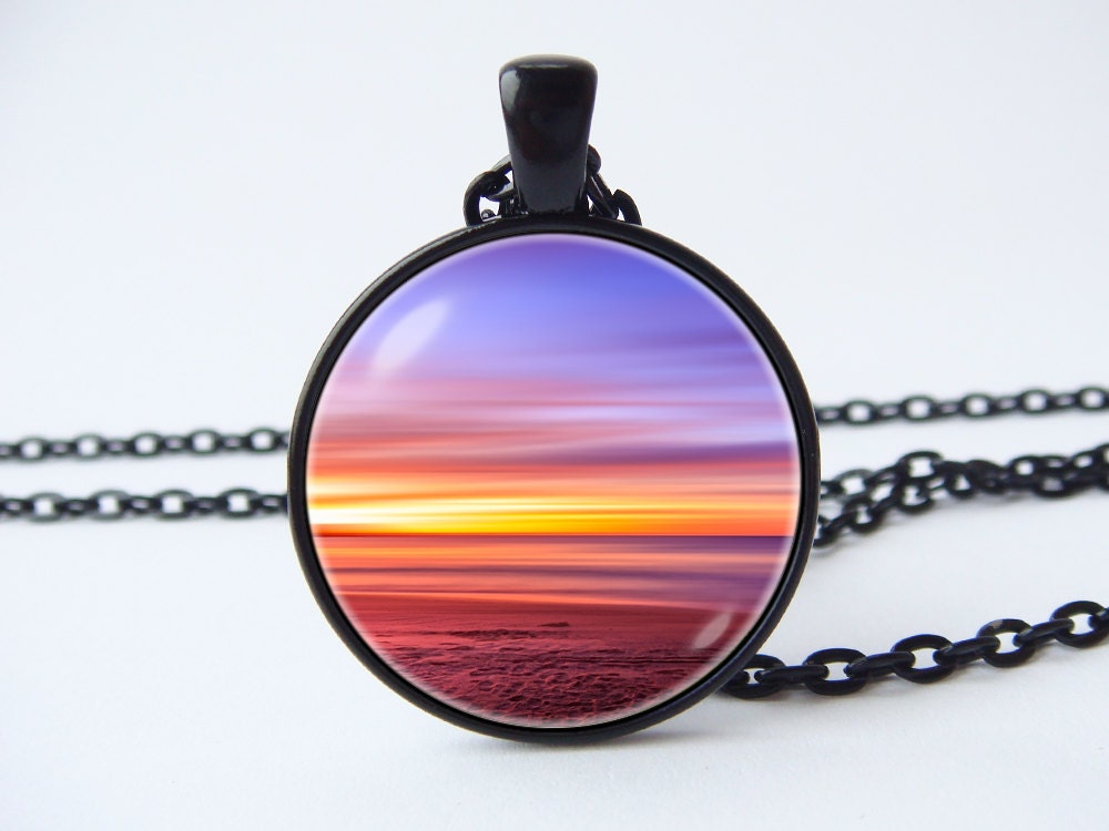 Sunset Necklace Sky Jewelry Nature Necklace Sunset Pendant Etsy