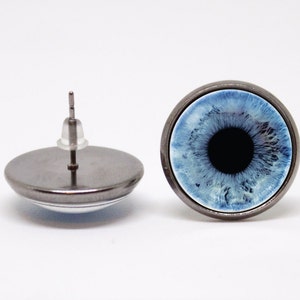 Human eye earrings Eyeball earrings Eye jewelry Girlfriend gift Eyeball jewellery Blue eyes Realistic Gift for girls Eye earrings Eye studs