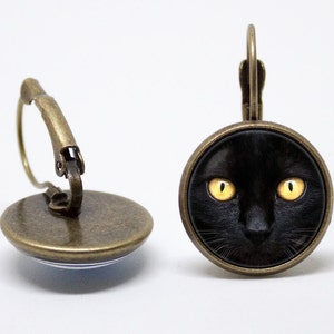 Katze Ohrringe schwarze Katze Ohrringe Katze Schmuck Pet Ohrringe Kätzchen Ohrringe Katze Schmuck Tier Ohrringe Katze Liebhaber Geschenk Geschenk für Tochter Haustiere
