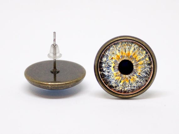 Gałka oczna kolczyki ludzkiego oka biżuteria kolczyki oko oko - Etsy Polska