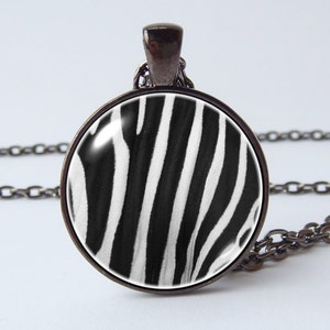 Zebra necklace Zebra skin pendant Zebra jewelry Animal jewelry African jewelry Wild animal Nature necklace Skin pendant Necklace for friend