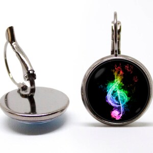 Treble clef Music earrings Musical Music jewelry Gift for musician Treble clef studs Musical note Girls earrings Music lover Graduation gift