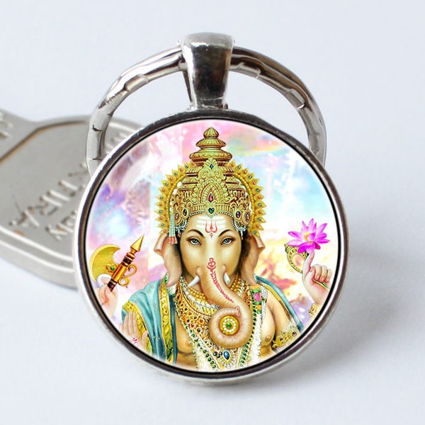 Ganesha keychain Ganesha pendant Ganesh jewellery Ganesha key ring Ganesha jewelry Tibetan style Ganesh jewelry Elephant Hinduism Hindu gift