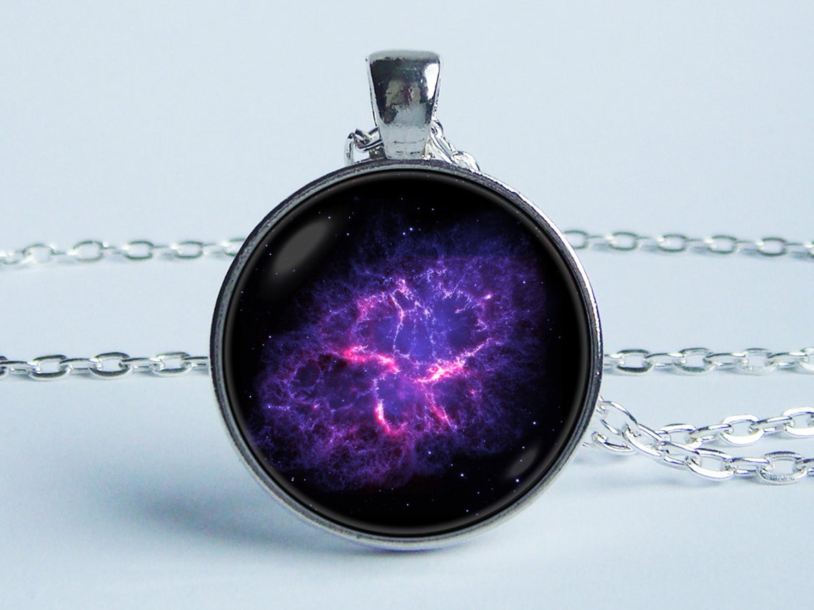 Nebula Necklace Crab Nebula Pendant Galaxy Jewelry Cosmos Etsy