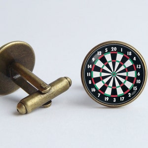Dartboard cufflinks Husband gift Play cuff links Black cufflinks Men&#39;s gift Accessories for men Game jewelry Darts cufflinks Men jewelry