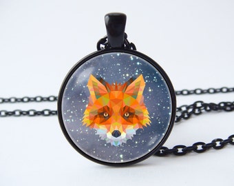 Fox necklace Fox pendant Gift for girls Fox jewelry Red fox Birthday gift Fox head Wild animal Art necklace Animal photo Woodland animal