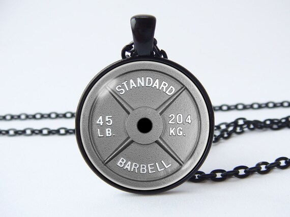 Barbell necklace best sale