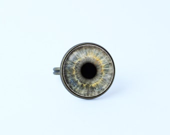 Eyeball ring Grey eye ring Eye ring Eyeball jewelry Human eyeball Eye jewelry Ophthalmologist gift Anatomy jewelry Human eye ring Eye pupil