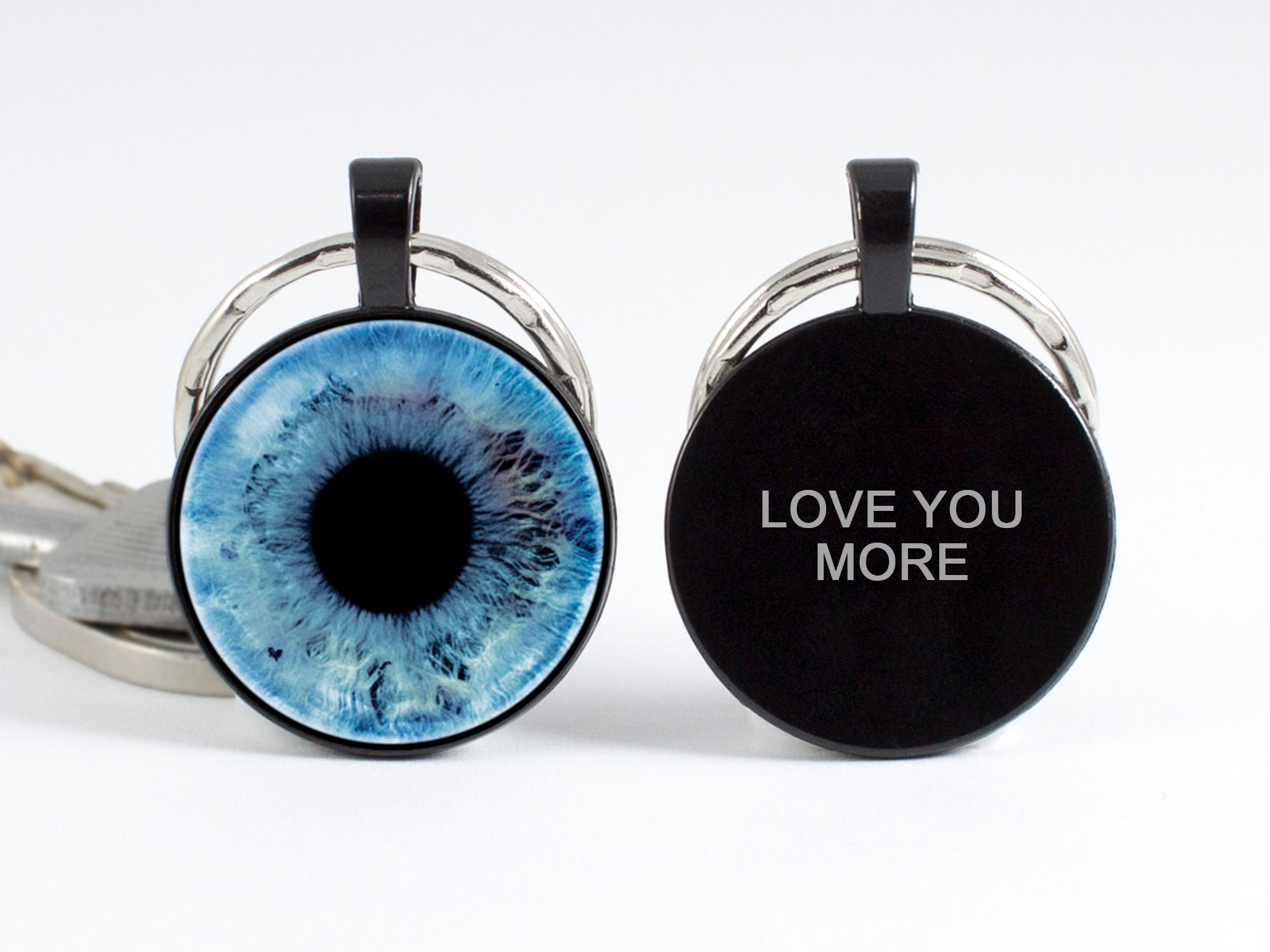 Blue eye necklace Eye jewelry Eye pendant Realistic pendant Etsy