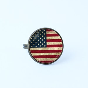 US flag ring American flag ring Patriotic jewelry National symbolic United States USA jewelry Women ring Patriotic ring United States flag