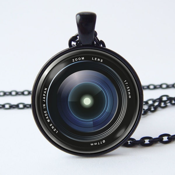 Camera lens jewelry Men necklace Camera pendant Photographer gift Camera lens Digital pendant Husband gift Technological Camera gift Photo
