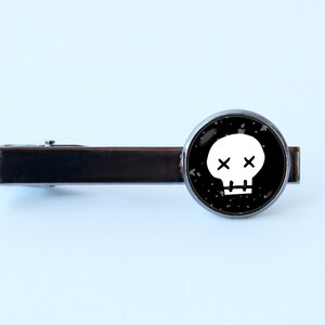Halloween tie clip Halloween jewelry Nightmare tie clip Halloween accessories Skull jewelry Creepy jewelry Halloween tie bar Father gift