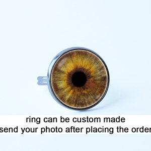 Menselijk oog ring Oog sieraden Vriendin cadeau Menselijk oog sieraden Oog ring Oogbol sieraden Hazel oog Oogbol ring Vrouwen ring Ogen sieraden Bruin