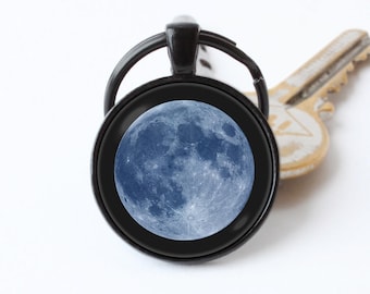 Schlüsselanhänger Vollmond Mond Schlüsselanhänger Mond Schlüsselanhänger Geburtstagsgeschenk Mond Schlüsselanhänger Mond Anhänger Kosmos Mond Schmuck Vollmond Geschenke Mondschmuck
