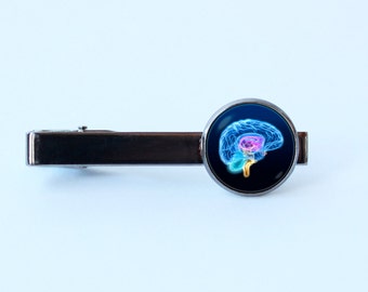 Brain model tie clip Brain tie clip Medical jewelry Human brain Neurologist gift Brain jewelry Brain tie bar Science Biology tie clip