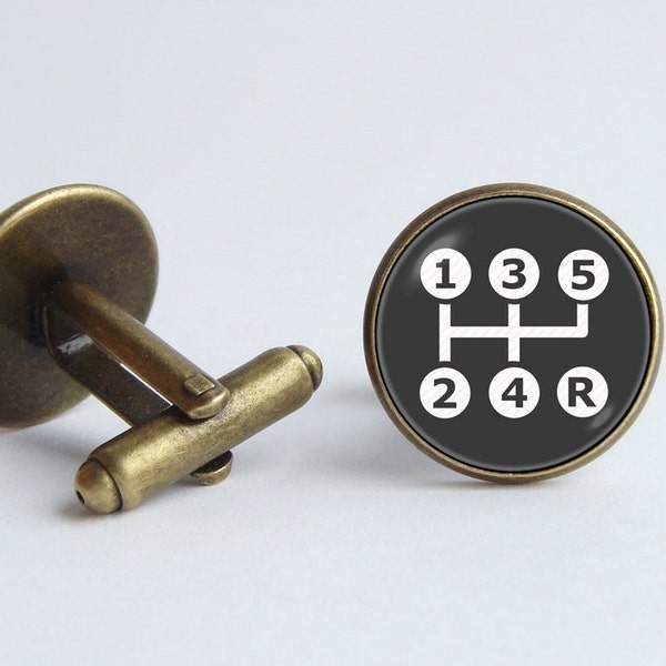 Gear Shift Cufflinks Etsy