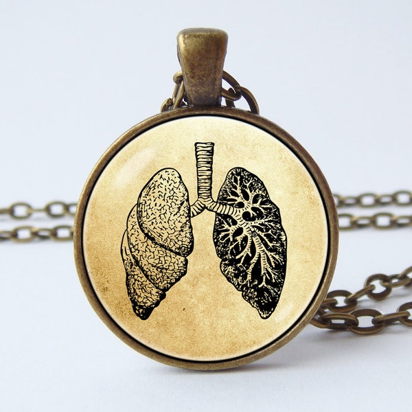 Anatomical lungs necklace Human lungs Anatomy jewelry Lungs pendant Lungs jewelry Biology necklace Doctor gift Medical Science necklace